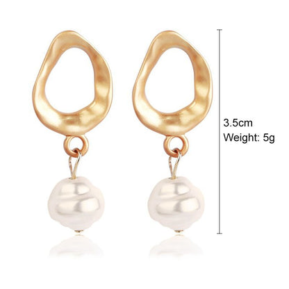 Exaggerated Irregular Baroque Pearl Earrings