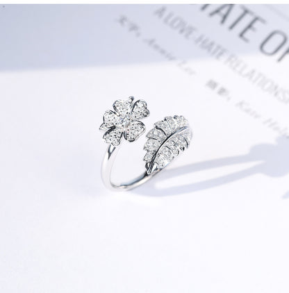 Creative Flower Ring Fashion Big Flower Full Diamond Ring