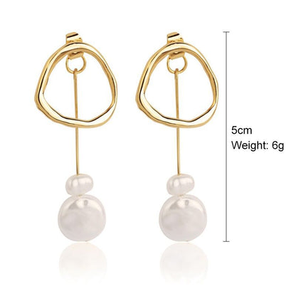 Exaggerated Irregular Baroque Pearl Earrings