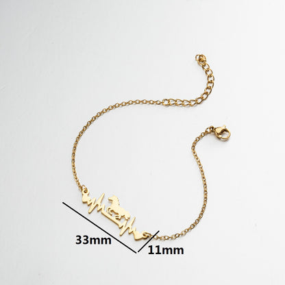 Women's Fashion All-match Love Jump Lightning Bracelet