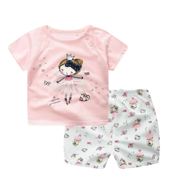 Cartoon Clothing Baby Boy Summer Clothes T-shirt Baby Girl Casual Clothing Sets