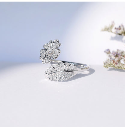 Creative Flower Ring Fashion Big Flower Full Diamond Ring