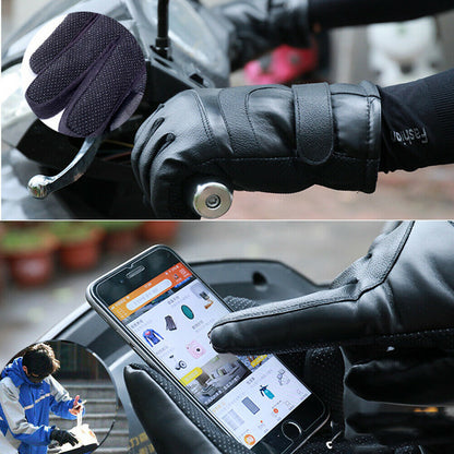 Winter Electric Heated Gloves Windproof Cycling Warm Heating Touch Screen Skiing Gloves