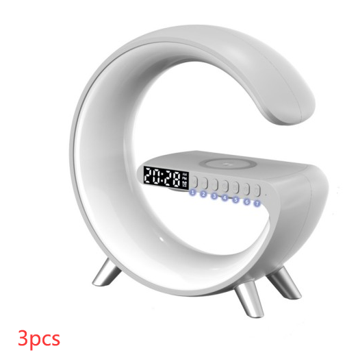 New Intelligent G Shaped LED Lamp Bluetooth Speake Wireless Charger Atmosphere Lamp App Control For Bedroom Home Decor