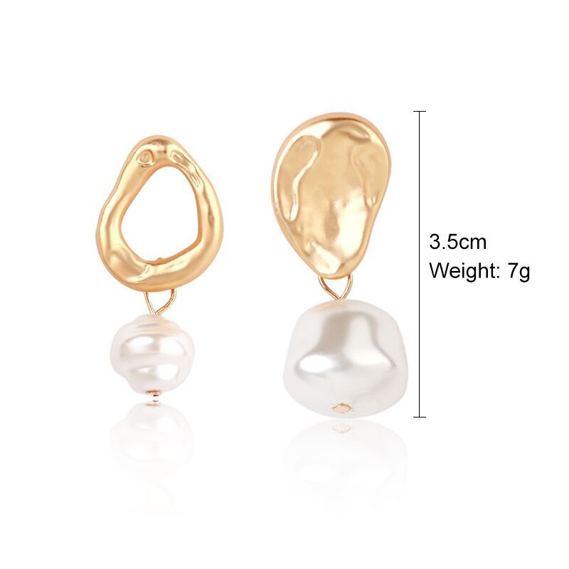 Exaggerated Irregular Baroque Pearl Earrings