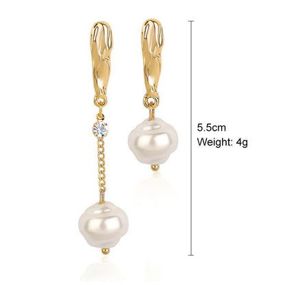 Exaggerated Irregular Baroque Pearl Earrings